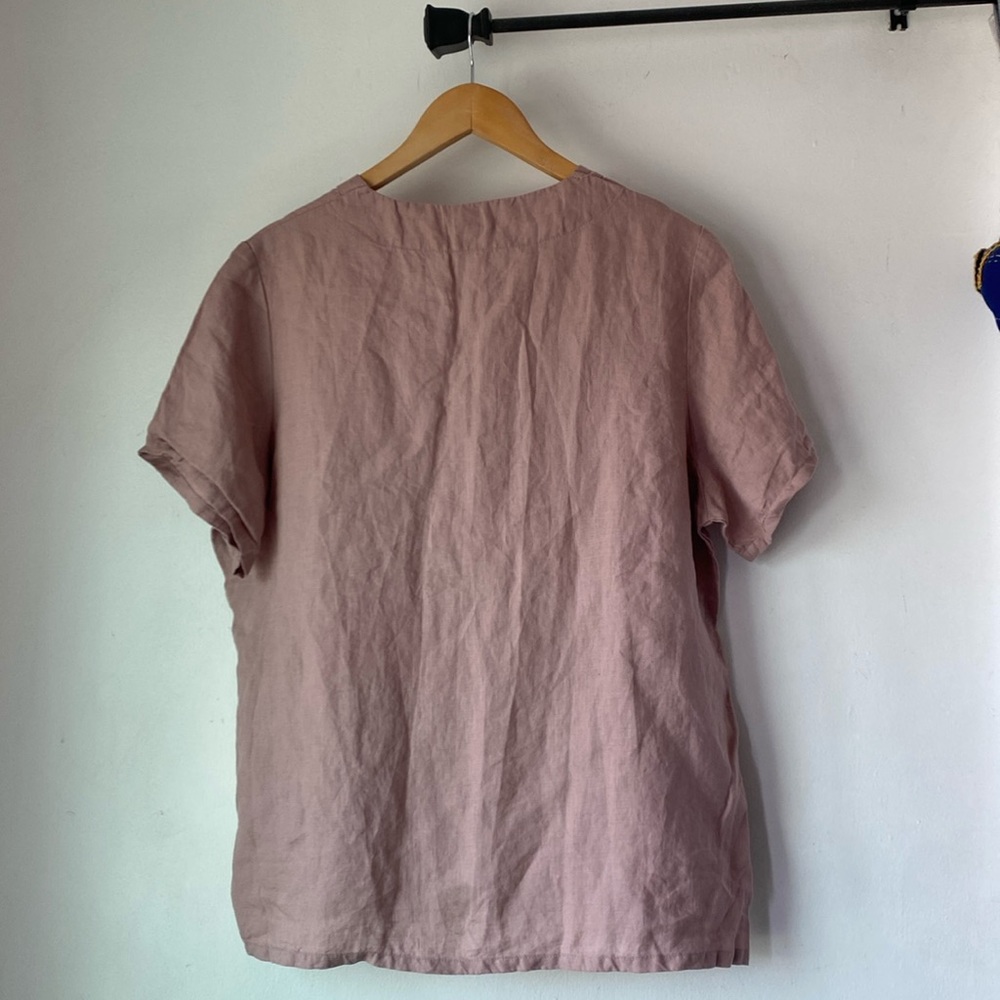 Bed Threads L Linen V Neck Top - Picture 5 of 12